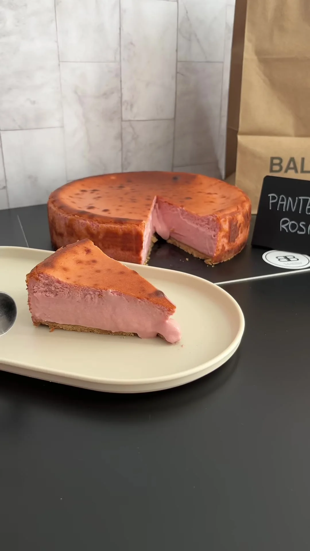 Tarta de queso Pantera Rosa - Tamaño M